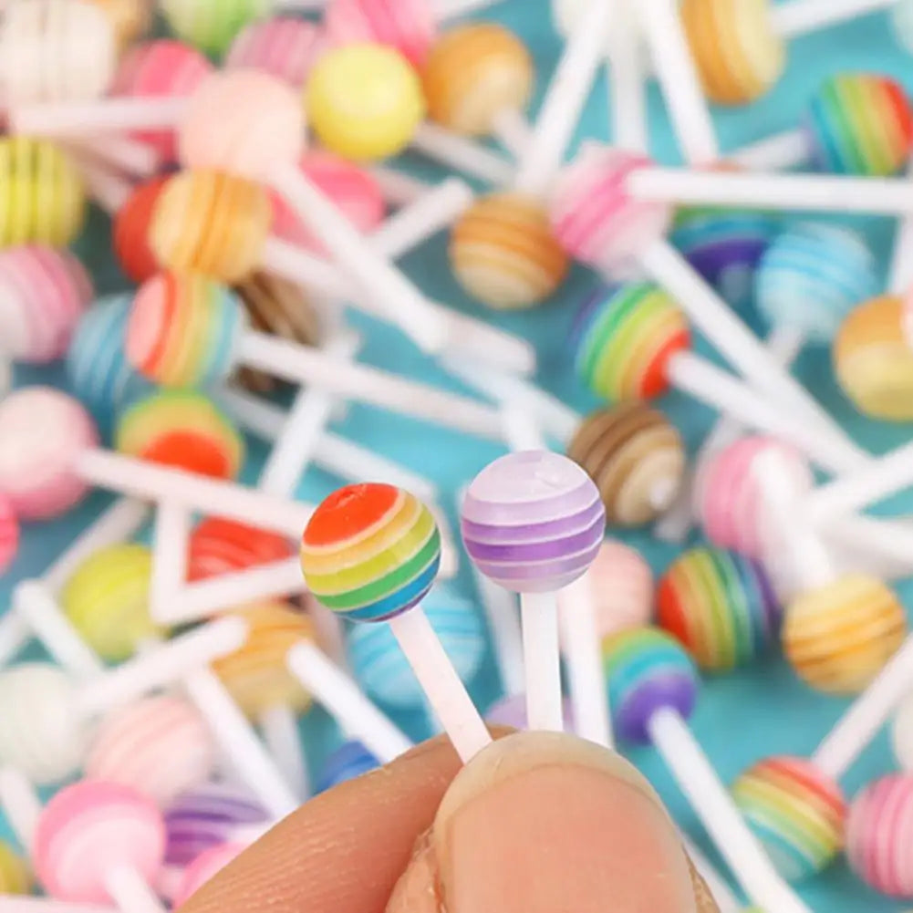 Miniature Resin Lollipop Figurines – Dollhouse & DIY Decor