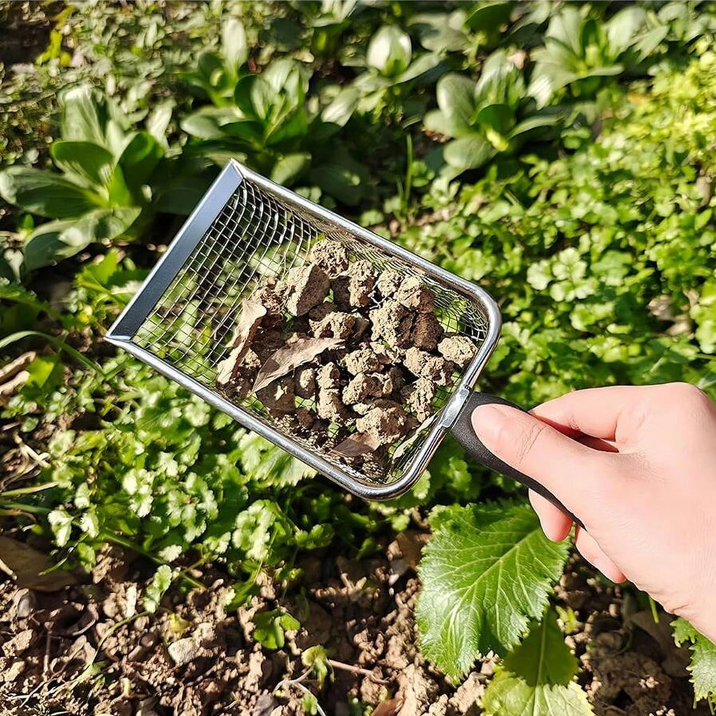 Stainless Steel Sifting Shovel – Garden, Beach & Cat Litter Garden Sifting Shovel Nixie