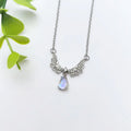 Women's Stainless Steel Clavicle Pendant Necklace | CZ Gem Pendant Necklace Nixie XL1470-55