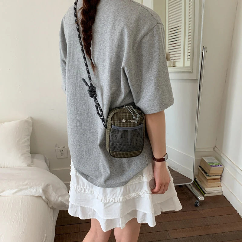 Japanese Nylon Crossbody Phone Bag – Unisex Mini Square Bag Crossbody Phone Bag Nixie