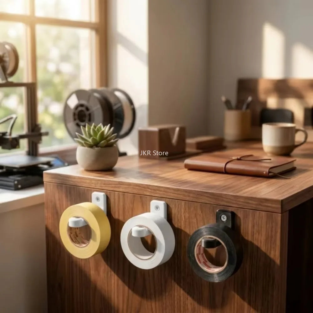 Wall Mounted Tape Dispenser Rack – Rustproof Hooks 3/5 Pc