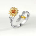 14K Gold Plated Rotatable Zirconia Ring – Women's Fashion Fashion Ring Nixie Ring Ring