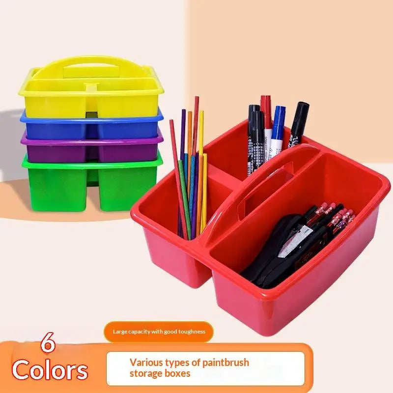 3-Compartment Plastic Storage Caddy Organizer for Desk & Art Desk Storage Caddy Nixie