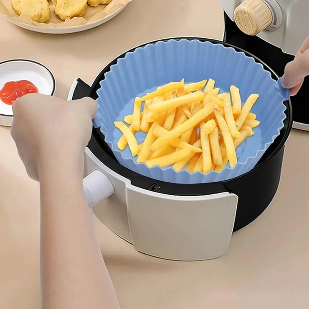 6-Piece Air Fryer Silicone Basket Liner – Reusable Baking Tray Silicone Air Fryer Liner Nixie
