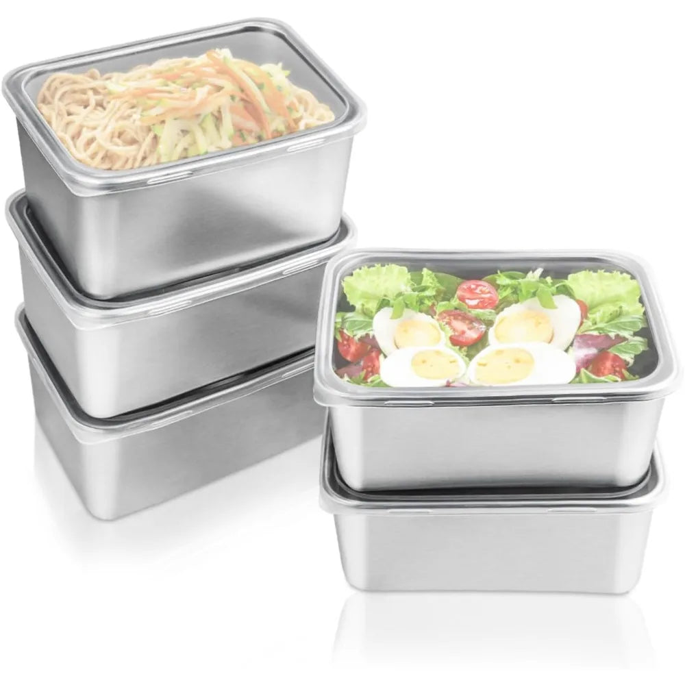 Stainless Steel Food Containers with Lids – Reusable Snack Box Food Storage Container Nixie
