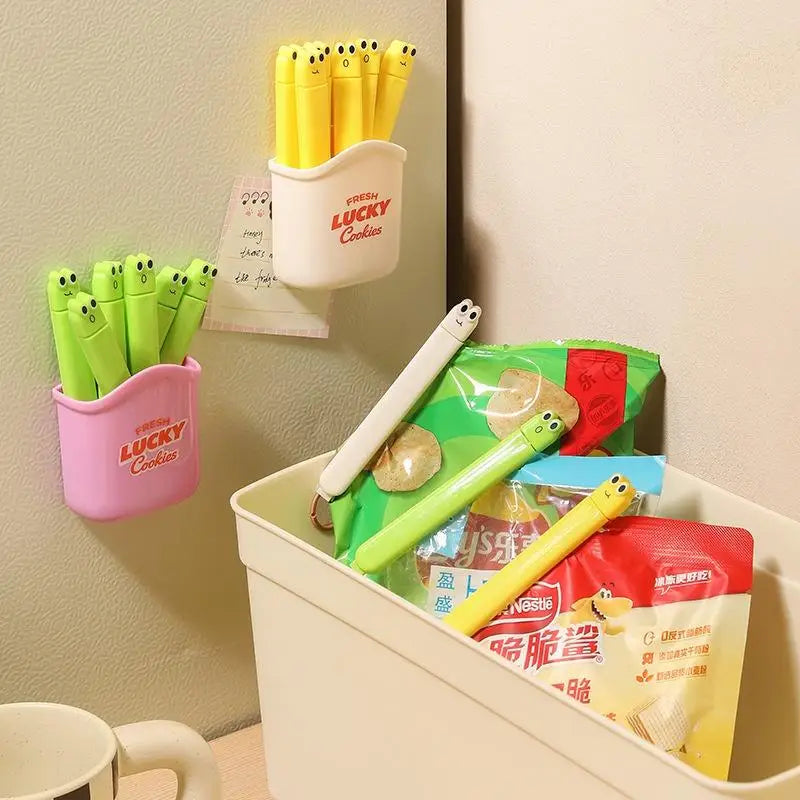 Airtight Food Sealing Clips Set with Holder – Cute Frog Design Food Sealing Clips Nixie