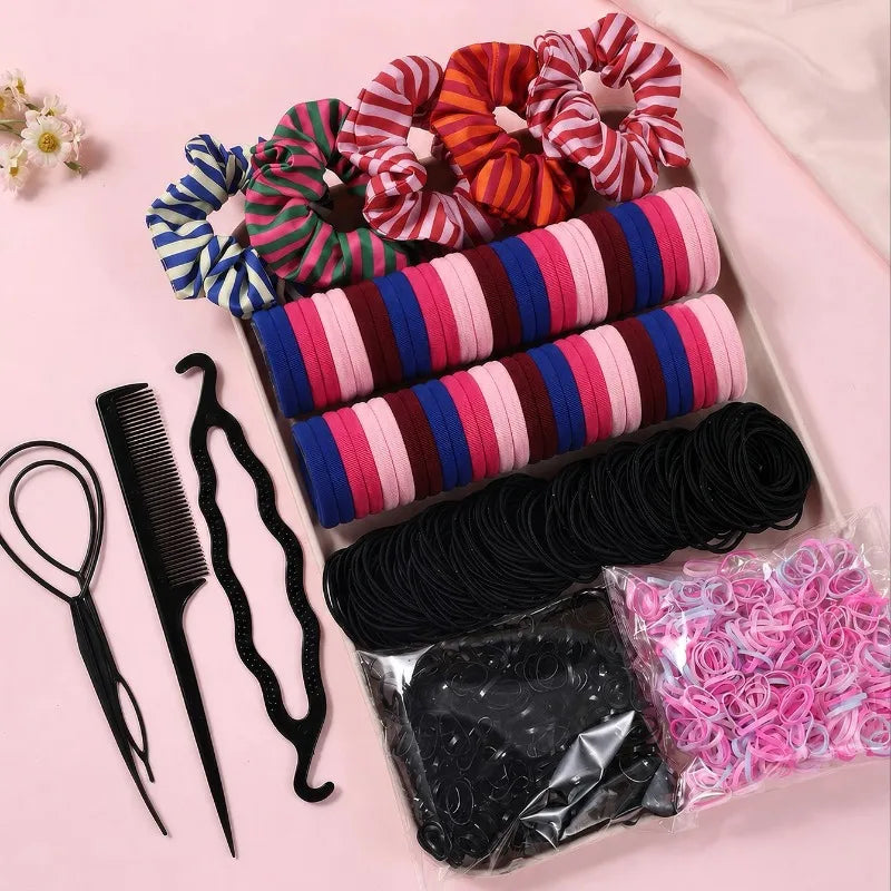 1109-Pc Women's Hair Accessories – Scrunchies, Bands & Headbands Hair Accessories Set Nixie green 1109 Pieces