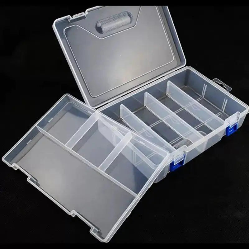Adjustable Compartment Transparent Plastic Storage Box Organizer