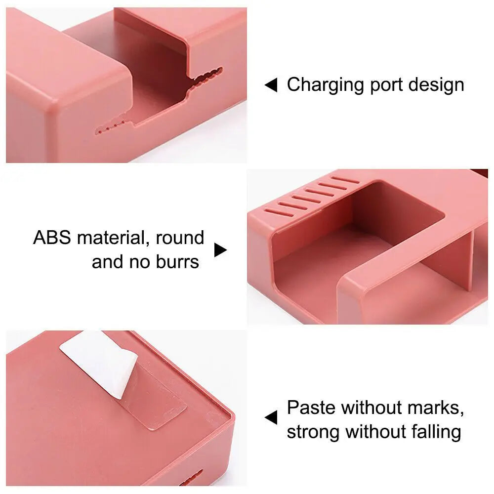 Wall Mounted Phone Charging Holder & Multi-Function Storage Box Wall Storage Organizer Nixie