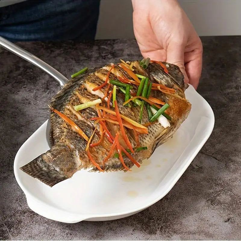 Large Stainless Steel Fish Spatula – Slotted Long Handle Turner Fish Spatula Turner Nixie one size