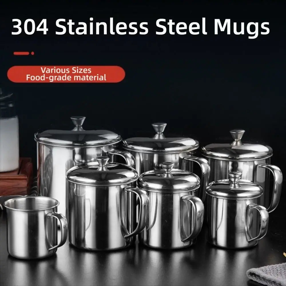 304 Stainless Steel Travel Mug with Lid & Handle 200–1600ml Stainless Steel Travel Mug Nixie