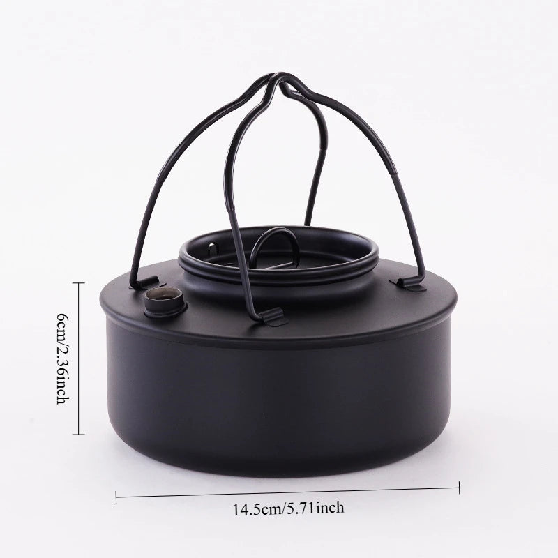 Nixie 0.9L Stainless Steel Camping Kettle – Outdoor Tea & Coffee Camping Kettle Nixie black