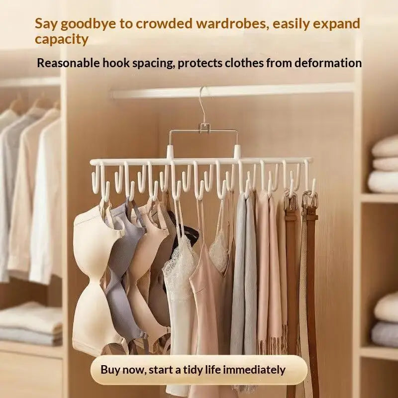 20-Hook Space-Saving Multi Hanger | Wardrobe Organizer Multi-Hook Wardrobe Hanger Nixie