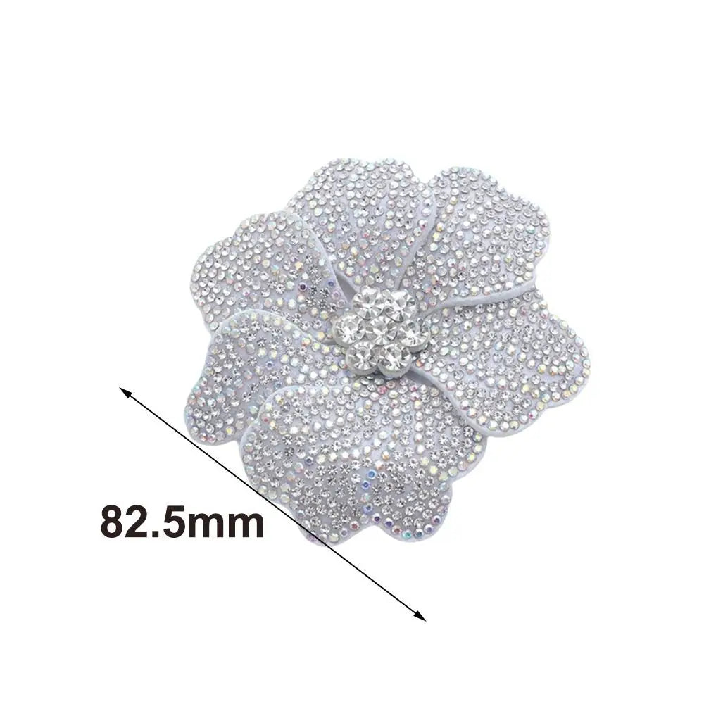 3D Rhinestone Rose Flower Patch – Sew-On DIY Applique Craft Sew-On Applique Patch Nixie