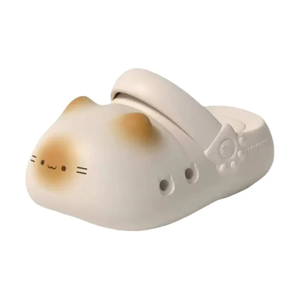 Waterproof Cat Paw Slippers – Anti-Slip Women's Indoor Mules Indoor Mule Slippers Nixie Beige 36-37