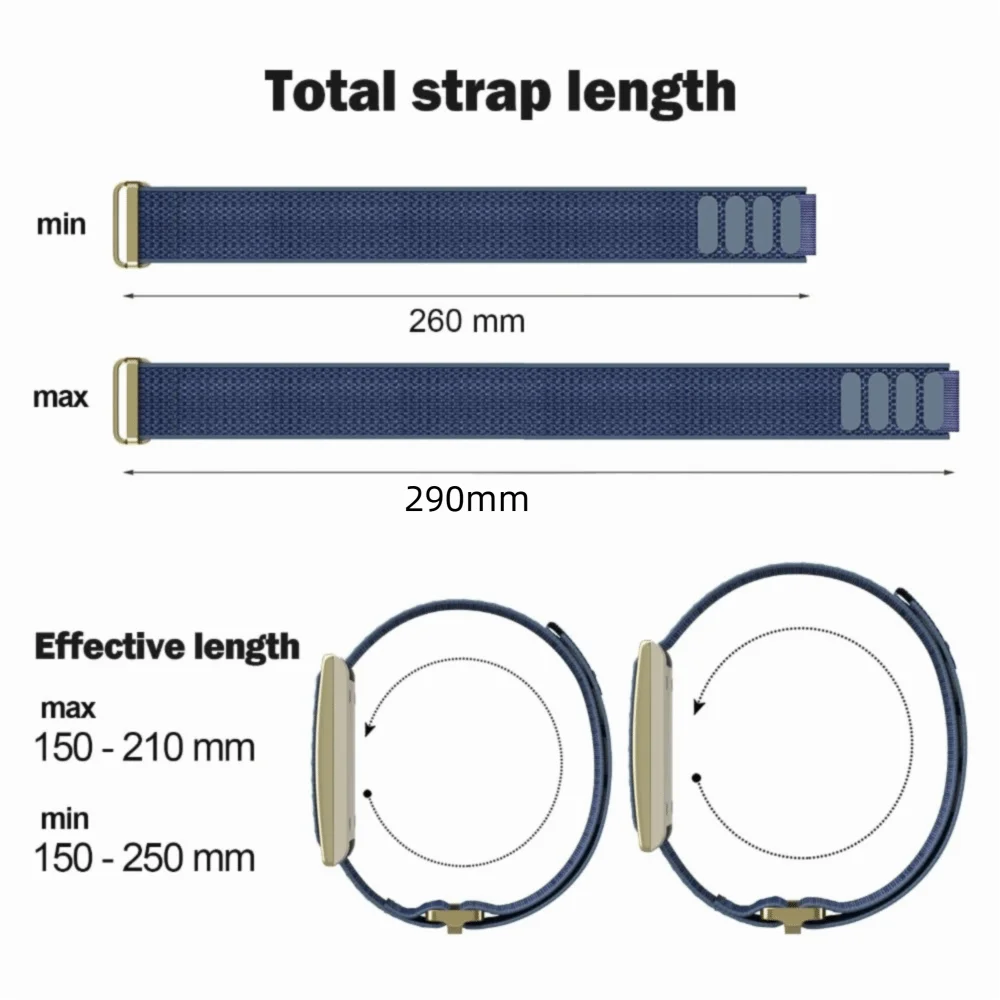 Nylon Sport Band for Polar Loop – 22mm Breathable Wrist & Arm Strap Fitness Tracker Band Nixie