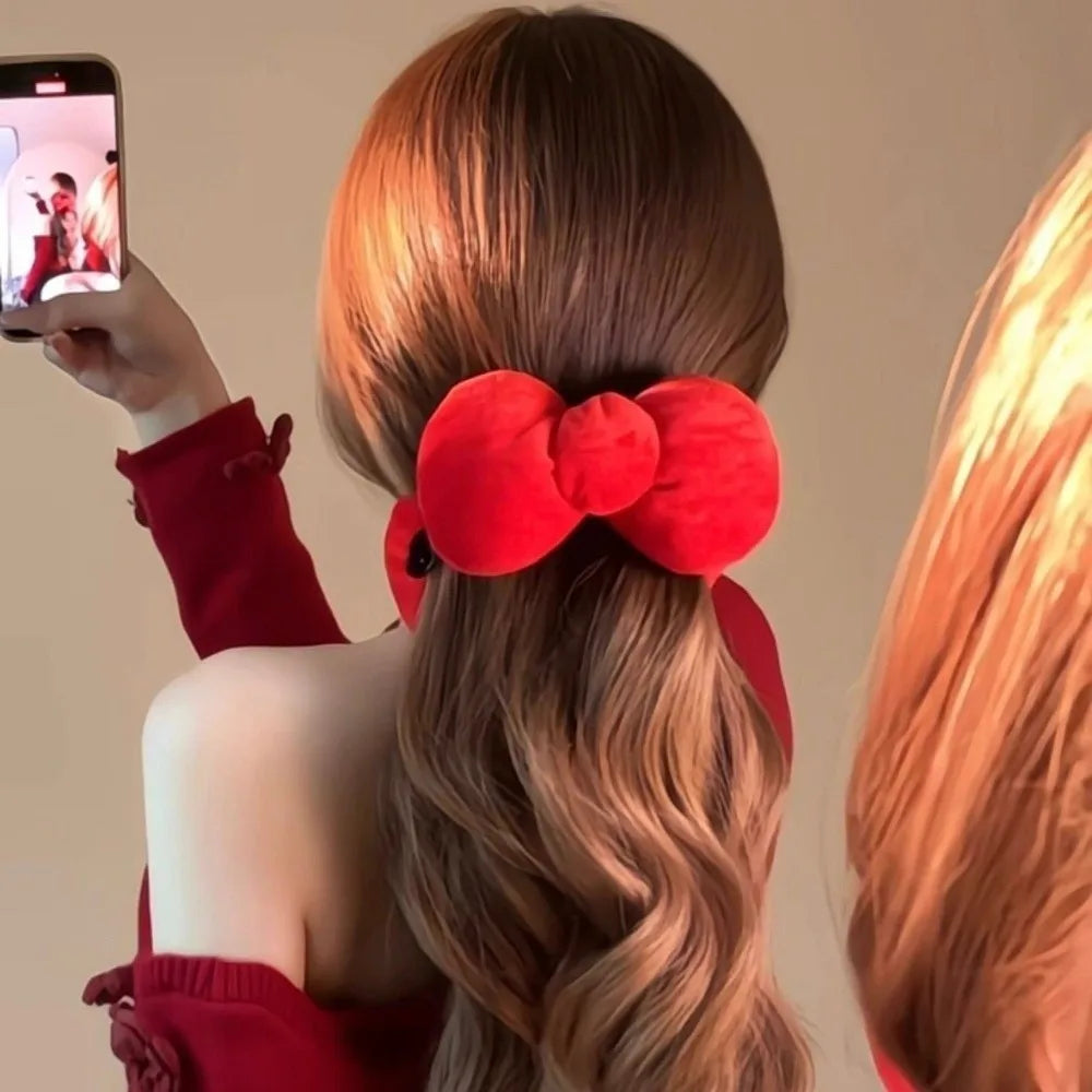 Extra Large Plush Bow Hair Clip – Banana Twist Clip for Women Bow Hair Clip Nixie