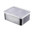 600ml Stainless Steel Food Storage Box with Lid | Fridge & Picnic Food Storage Container Nixie Light Grey