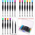 18pc Magnetic Precision Screwdriver Set – Watch, Phone & Glasses Precision Screwdriver Set Nixie 18PCS Set A