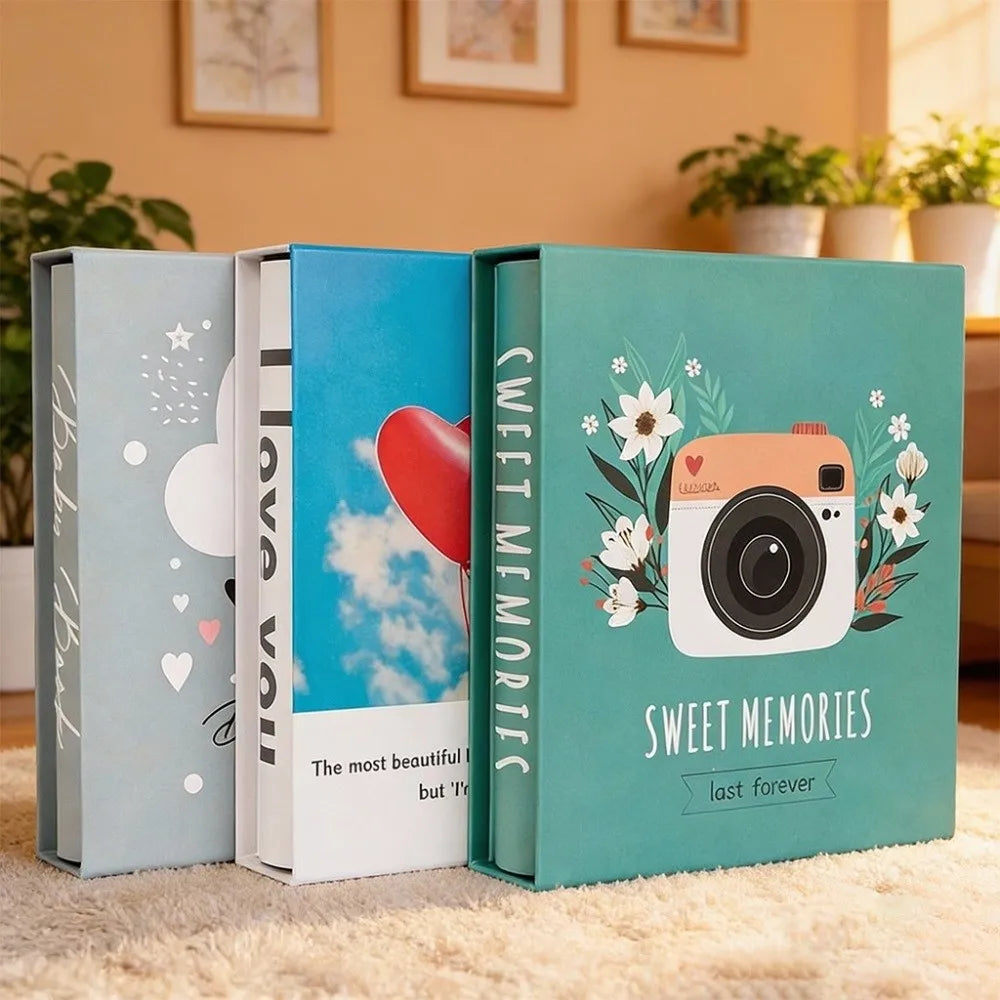 6-Inch 200-Pocket Slip-In Photo Album | Large Capacity Scrapbook Slip-In Photo Album Nixie