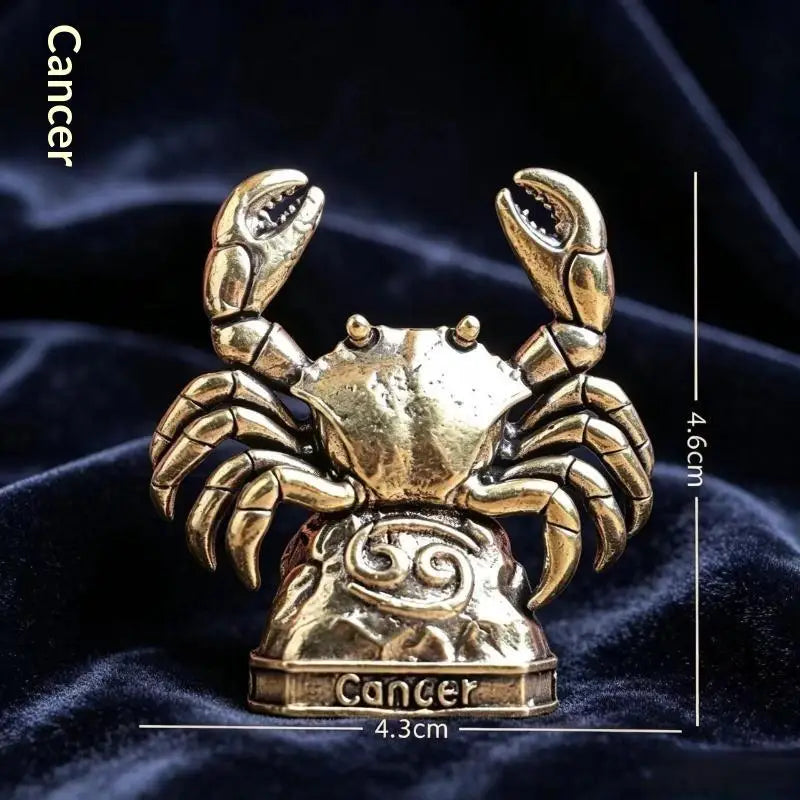 Vintage Metal Zodiac Figurine Sculpture | Home Decor & Gift