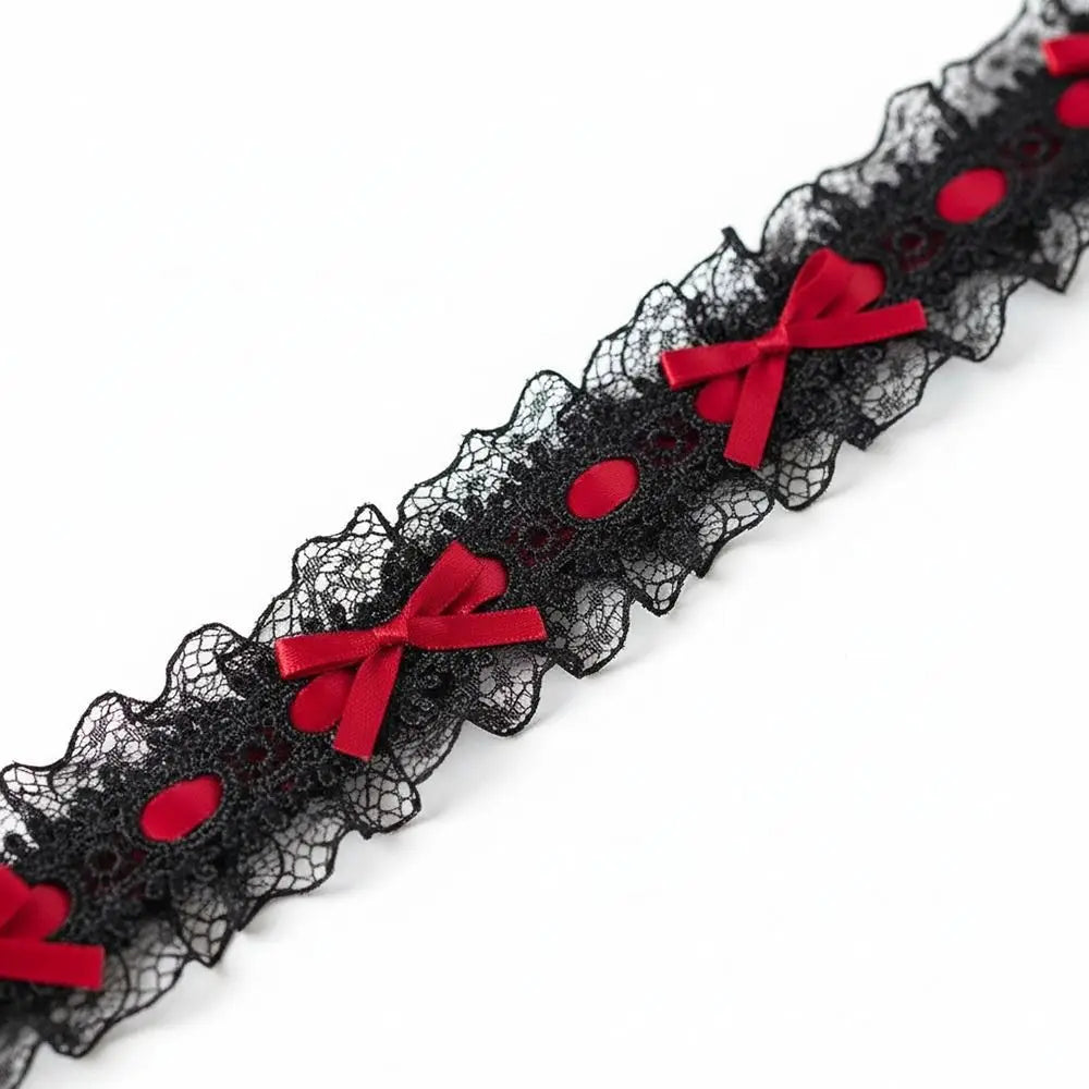 1 Yard Pleated Lace Trim Ribbon – Bow Ruffle Fabric Edge Lace Trim Ribbon Nixie