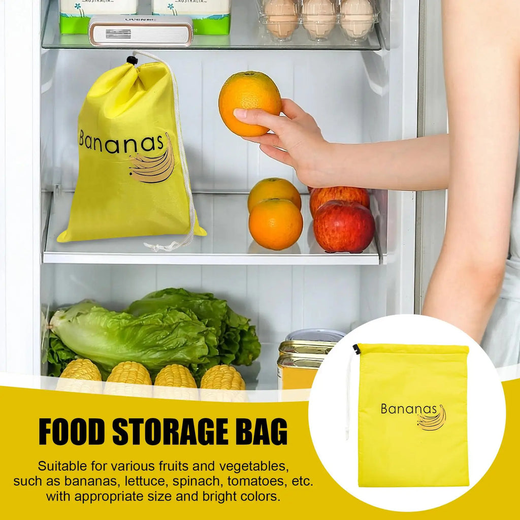 Reusable Produce Storage Bags – Banana & Veggie Freshness Produce Storage Bag Nixie