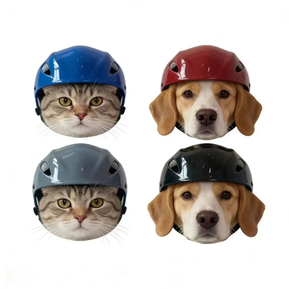 Breathable Pet Helmet for Dogs & Cats – Adjustable Nylon Strap Pet Helmet Nixie