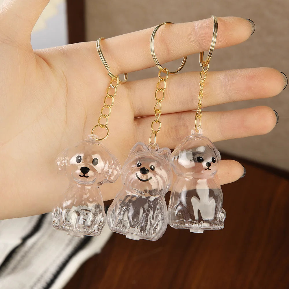 Pet Fur Keepsake Capsule Keychain – Transparent Memorial Locket