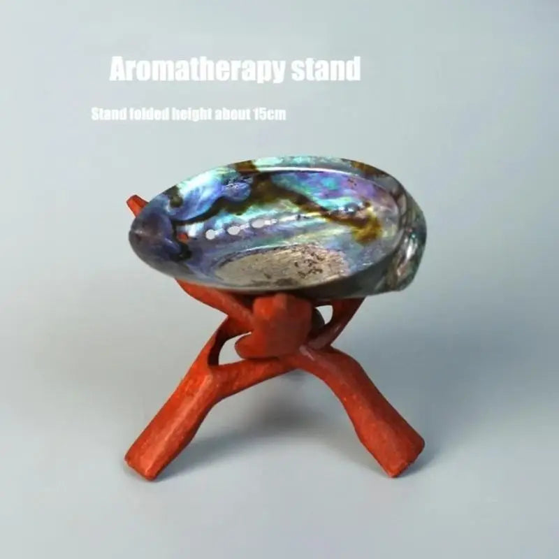 Vintage Wooden Tripod Stand for Crystal Balls & Shell Display