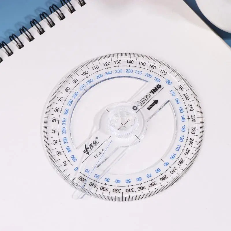 360° Circle Protractor Geometry Tool – 1, 3 or 5 Pack