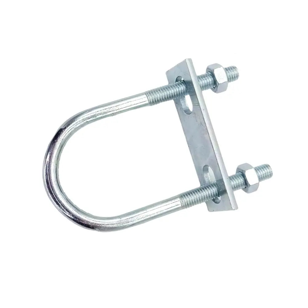 M8 Galvanized Carbon Steel Round Tube U-Clamp & Baffle Screws Pipe U-Clamp Bolt Nixie