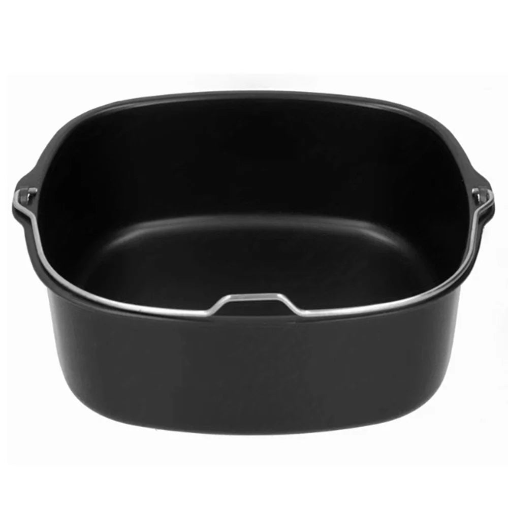 Non-Stick Carbon Steel Air Fryer Basket & Baking Pan Baking Pan Nixie black