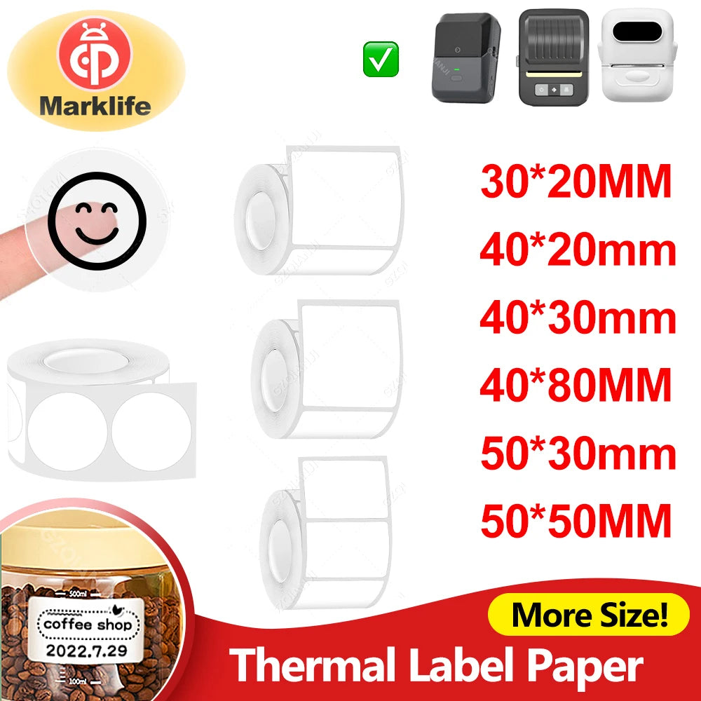 Marklife Thermal Label Sticker Roll for P50 Label Printer