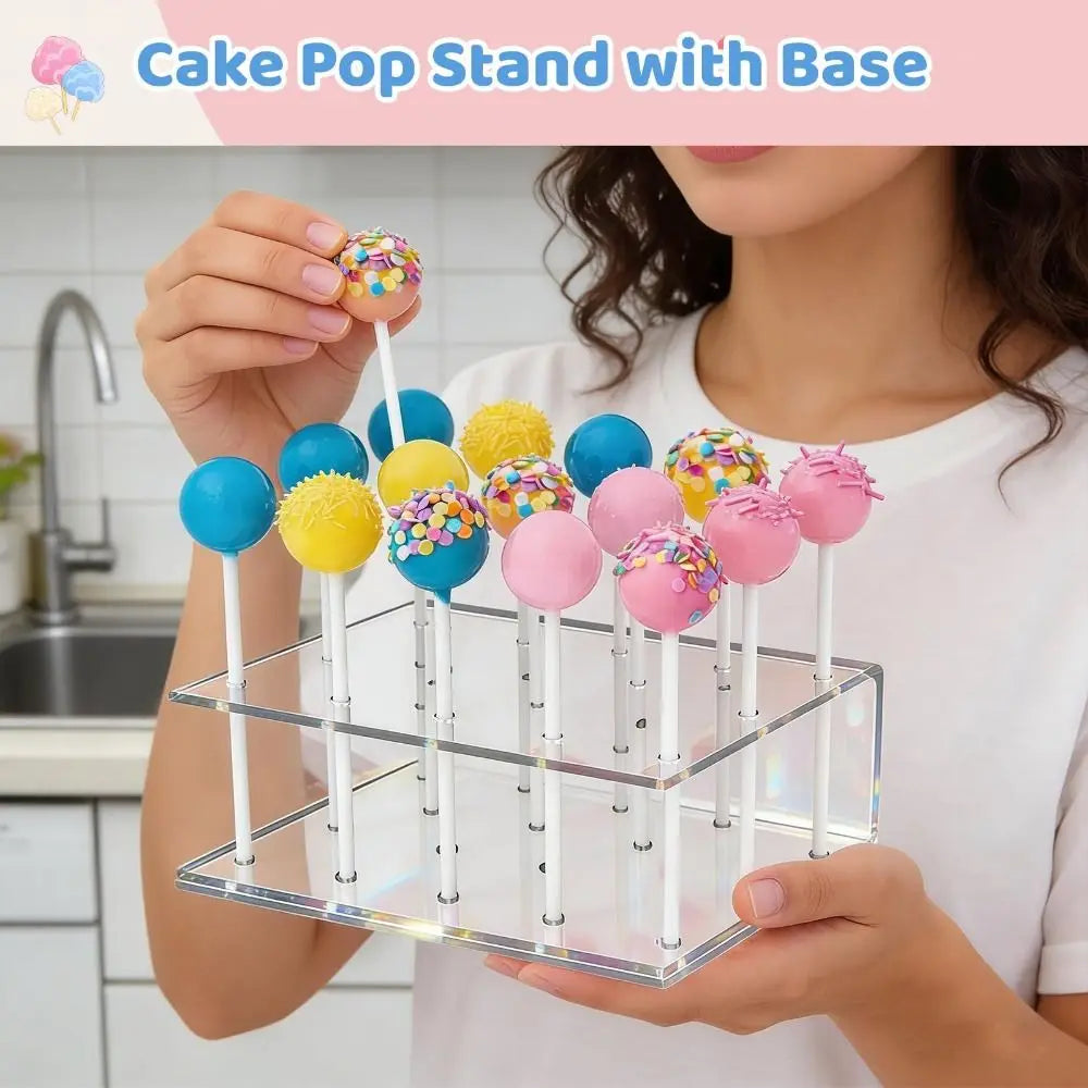 Cake Pop Mold Set with Acrylic Stand – Complete Baking Kit Cake Pop Mold Set Nixie