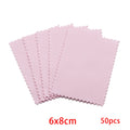50pcs Jewelry Polishing Cloths – Silver, Gold & Platinum Care Jewelry Polishing Cloth Nixie Pink 6x8 50Pcs