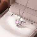 Heart Shaped Copper Pendant Necklace | Zircon Collarbone Chain Pendant Necklace Nixie XL1944-8