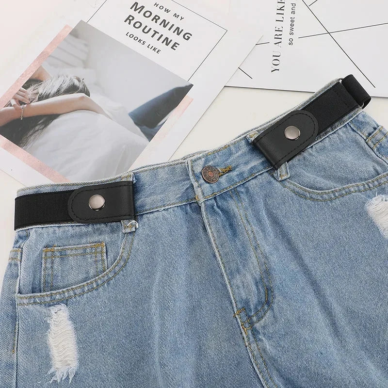 Buckle-Free Stretch Elastic Waist Belt for Women & Men Elastic Waist Belt Nixie
