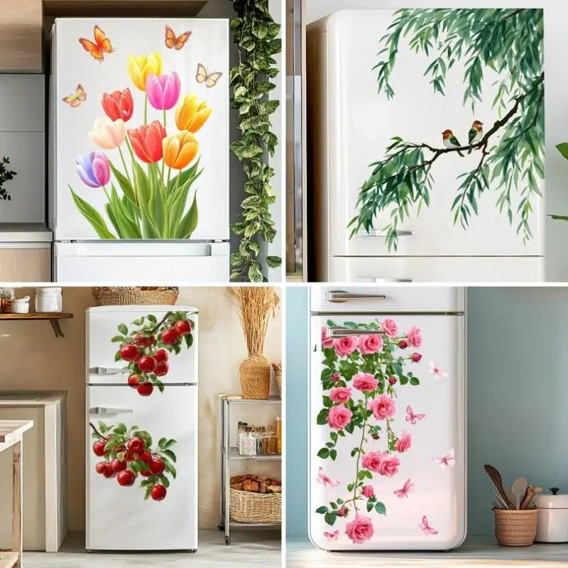 Colorful Butterfly Flower Removable Wall & Fridge Stickers Wall Decal Sticker Nixie