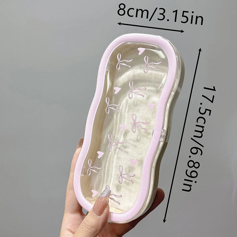 Transparent Bow Glasses Case | Portable Travel Eyewear Storage Eyewear Storage Case Nixie