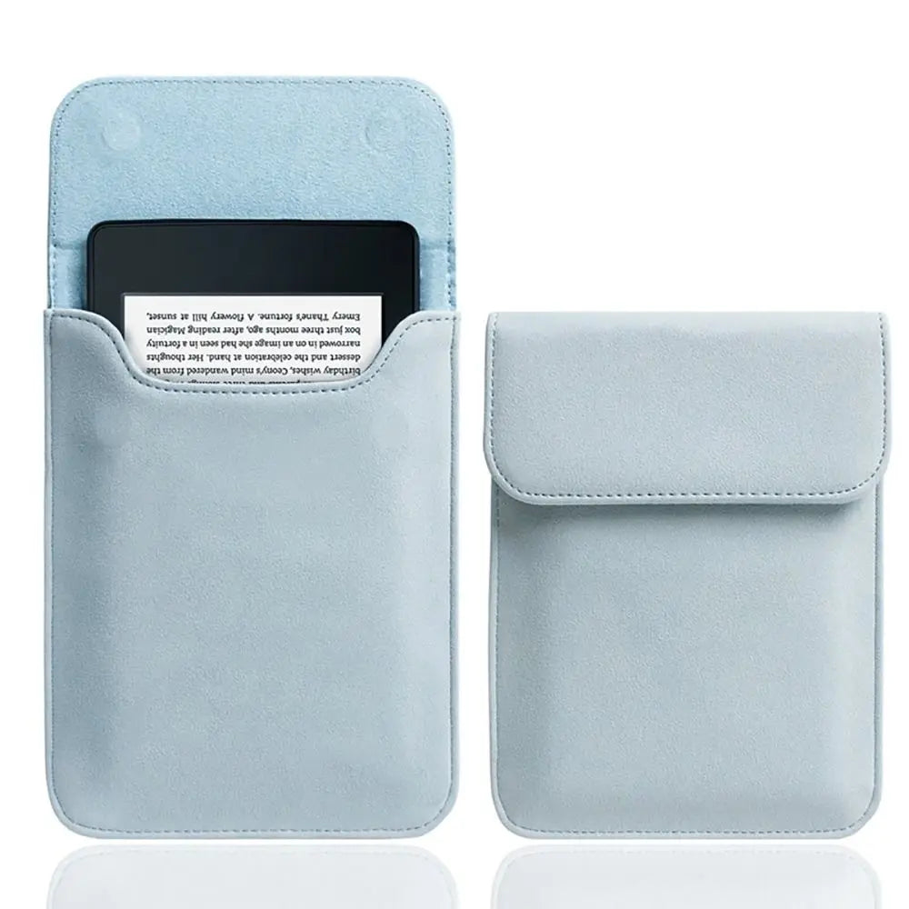 PU Leather Kindle Sleeve for Paperwhite, Colorsoft & Scribe e-Reader Sleeve Case Nixie Light Blue 6 inch