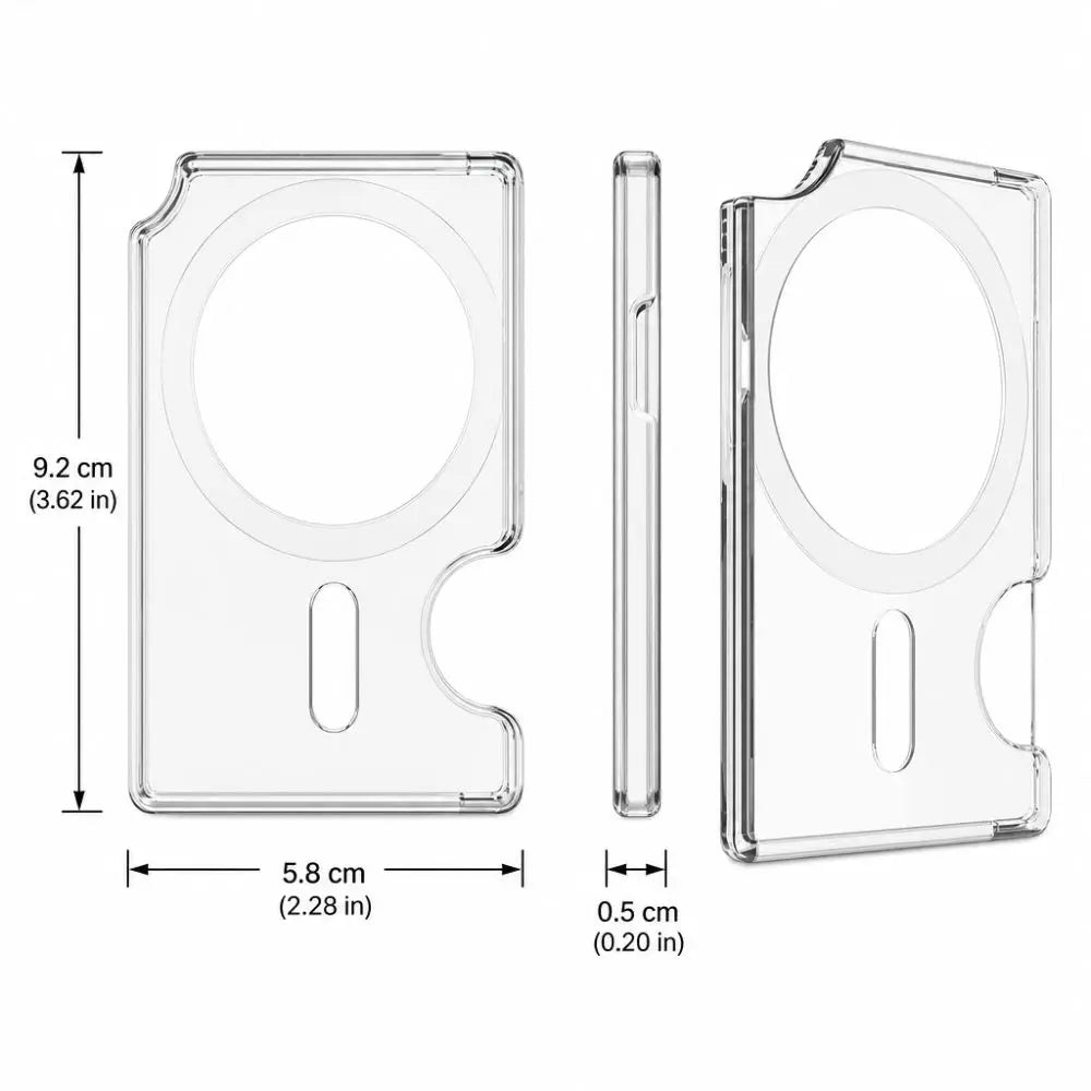 Transparent MagSafe Card Sleeve 2-Slot Magnetic Stand Wallet Phone Card Sleeve Nixie