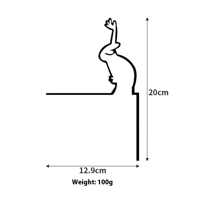 Line Figure Modern Metal Wall Art Poster – Easy Hang Decor Metal Wall Art Nixie A4