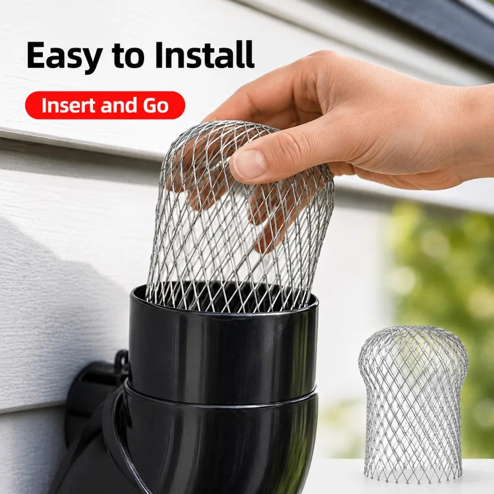 Metal Mesh Gutter Drain Cover – Leaf & Debris Filter Guard
