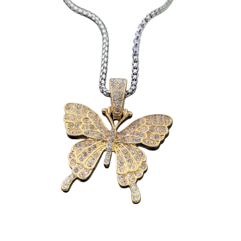 Butterfly Pendant Necklace Women – Stainless Steel Collarbone Chain Pendant Necklace Nixie