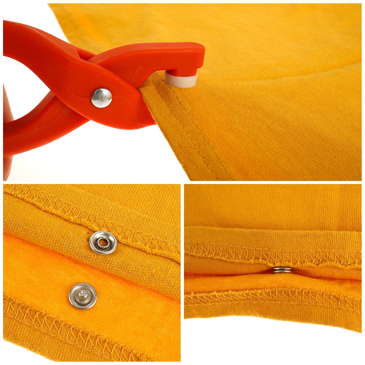 Snap Button Kit 200pcs with Manual Pliers – Stainless Steel Studs