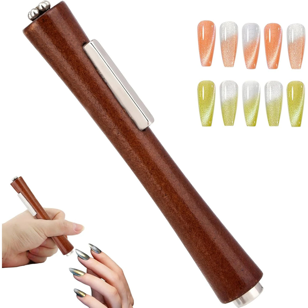 3-in-1 Magnetic Cat Eye Pickup Tool with Wooden Handle | Nixie Magnetic Pickup Tool Nixie Light Grey