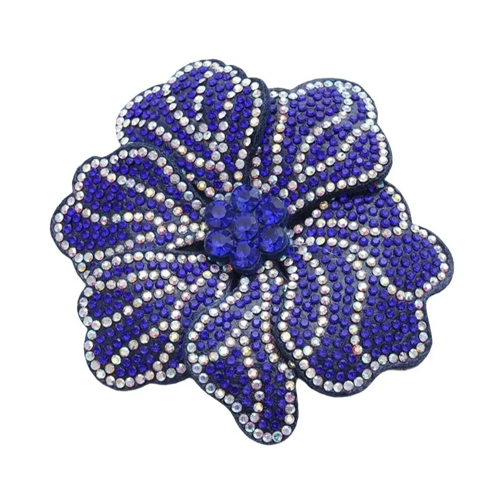 3D Rhinestone Rose Flower Patch – Sew-On DIY Applique Craft Sew-On Applique Patch Nixie