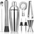 Nixie Stainless Steel Cocktail Shaker Bartender Set – 3/8 Piece Cocktail Shaker Set Nixie A3