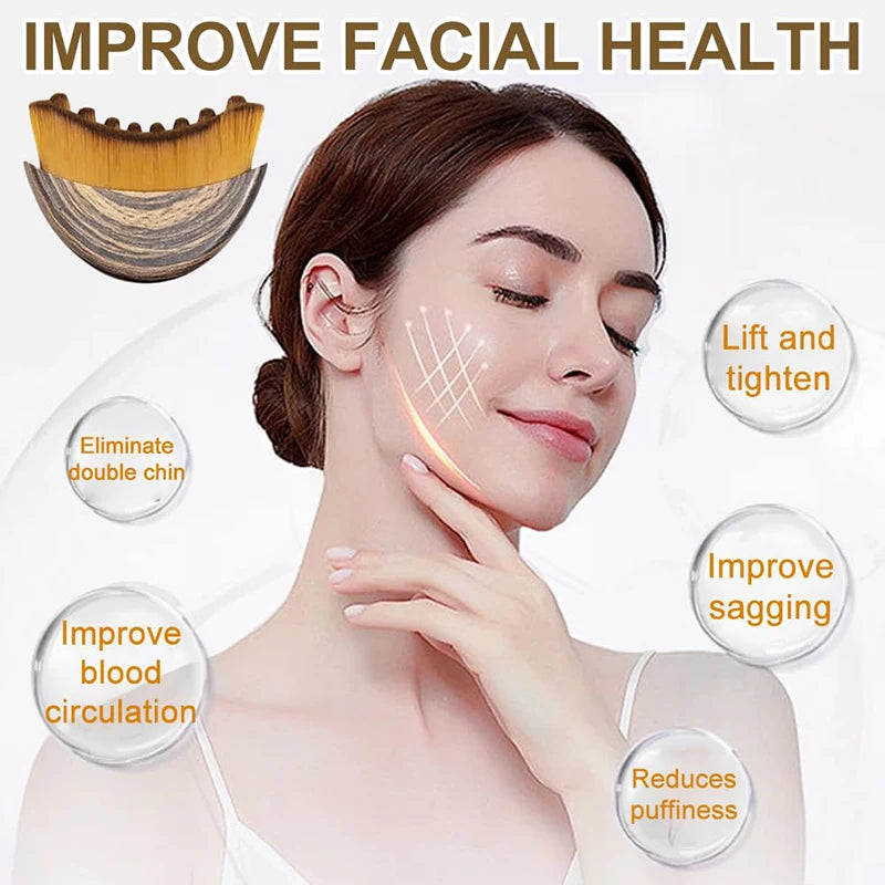 Facial Contour Massage Brush – Face Sculpting Skin Care Tool Facial Massage Brush Nixie